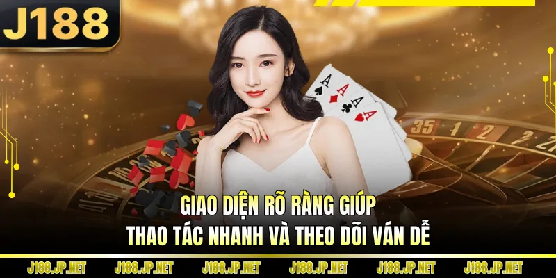 Giao diện rõ ràng giúp thao tác nhanh và theo dõi ván dễ